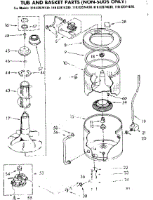 Tub And Basket Parts Non-Suds Only parts for Kenmore Washer 110.82074230 (11082074230, 110 82074230) from AppliancePartsPros.com