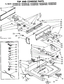 Top And Console Parts parts for Kenmore Washer 110.82074230 (11082074230, 110 82074230) from AppliancePartsPros.com