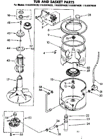 Tub And Basket Parts parts for Kenmore Washer 110.82074620 (11082074620, 110 82074620) from AppliancePartsPros.com