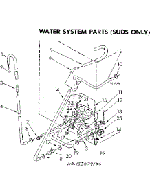 Water System Parts Suds Only parts for Kenmore Washer 110.82074630 (11082074630, 110 82074630) from AppliancePartsPros.com