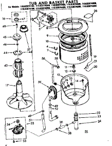 Tub And Basket Parts parts for Kenmore Washer 110.82074800 (11082074800, 110 82074800) from AppliancePartsPros.com