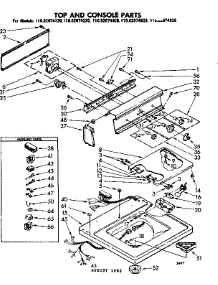 Top And Console Parts parts for Kenmore Washer 110.82074820 (11082074820, 110 82074820) from AppliancePartsPros.com