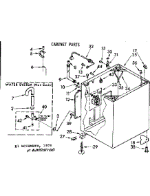 Cabinet Parts parts for Kenmore Washer 110.82075100 (11082075100, 110 82075100) from AppliancePartsPros.com
