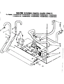 Water System Parts Suds Only parts for Kenmore Washer 110.82075820 (11082075820, 110 82075820) from AppliancePartsPros.com