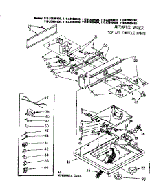 Top & Console Parts parts for Kenmore Washer 110.82080200 (11082080200, 110 82080200) from AppliancePartsPros.com