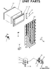 Unit Parts parts for Kenmore Refrigerator 253.7683290 (2537683290, 253 7683290) from AppliancePartsPros.com