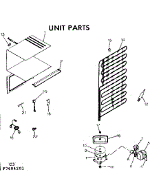 Unit Parts parts for Kenmore Refrigerator 253.7684211 (2537684211, 253 7684211) from AppliancePartsPros.com
