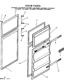 Door Parts parts for Kenmore Refrigerator 253.7684271 (2537684271, 253 7684271) from AppliancePartsPros.com