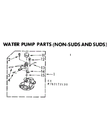 Water Pump Parts Non-Suds And Suds parts for Kenmore Washer 110.83172130 (11083172130, 110 83172130) from AppliancePartsPros.com