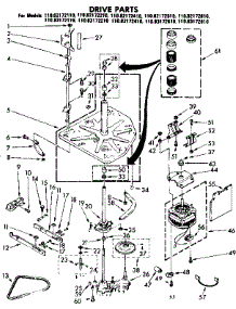 Drive Parts parts for Kenmore Washer 110.83172410 (11083172410, 110 83172410) from AppliancePartsPros.com