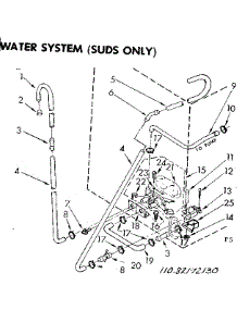 Water System Suds Only parts for Kenmore Washer 110.83172630 (11083172630, 110 83172630) from AppliancePartsPros.com