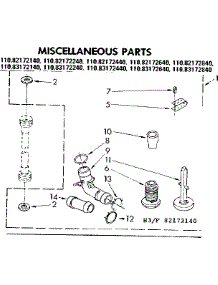 Miscellaneous Parts parts for Kenmore Washer 110.83172840 (11083172840, 110 83172840) from AppliancePartsPros.com