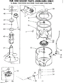 Tub And Basket Parts Non-Suds Only parts for Kenmore Washer 110.83174430 (11083174430, 110 83174430) from AppliancePartsPros.com