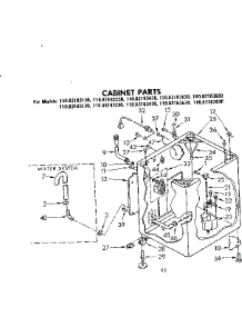 Cabinet Parts parts for Kenmore Washer 110.83183130 (11083183130, 110 83183130) from AppliancePartsPros.com