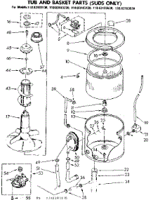 Tub And Basket Parts Suds Only parts for Kenmore Washer 110.83183130 (11083183130, 110 83183130) from AppliancePartsPros.com