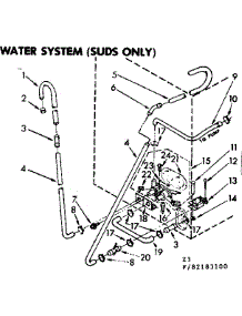 Water System Suds Only parts for Kenmore Washer 110.83183200 (11083183200, 110 83183200) from AppliancePartsPros.com