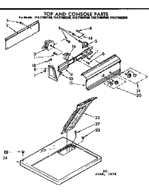 Top And Console Parts parts for Kenmore Dryer 110.77982200 (11077982200, 110 77982200) from AppliancePartsPros.com
