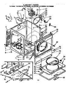 Cabinet Parts parts for Kenmore Dryer 110.77982400 (11077982400, 110 77982400) from AppliancePartsPros.com