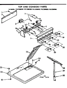 Top And Console Parts parts for Sears Dryer 11077990600 from AppliancePartsPros.com