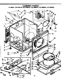Cabinet Parts parts for Sears Dishwasher 11077990610 from AppliancePartsPros.com
