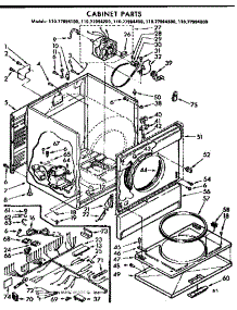 Cabinet Parts parts for Kenmore Dryer 110.77994100 (11077994100, 110 77994100) from AppliancePartsPros.com