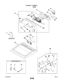 Top And Console Parts parts for Kenmore Dryer 110.78002010 (11078002010, 110 78002010) from AppliancePartsPros.com
