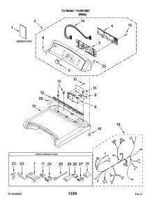 Top And Console Parts parts for Kenmore Dryer 110.78072801 (11078072801, 110 78072801) from AppliancePartsPros.com