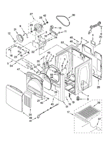 Cabinet Parts parts for Kenmore Dryer 110.78072801 (11078072801, 110 78072801) from AppliancePartsPros.com