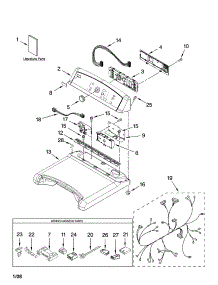 Top And Console Parts parts for Kenmore Dryer 110.78082700 (11078082700, 110 78082700) from AppliancePartsPros.com