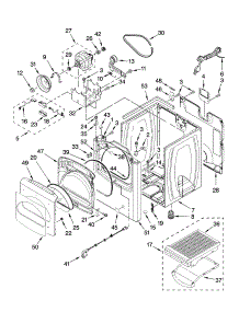 Cabinet Parts parts for Kenmore Dryer 110.78082700 (11078082700, 110 78082700) from AppliancePartsPros.com