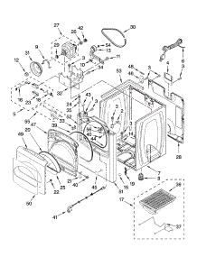 Cabinet Parts parts for Kenmore Dryer 110.78082701 (11078082701, 110 78082701) from AppliancePartsPros.com