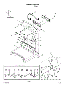 Top And Console Parts parts for Kenmore Dryer 110.78092700 (11078092700, 110 78092700) from AppliancePartsPros.com