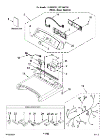 Top And Console Parts parts for Kenmore Dryer 110.78097701 (11078097701, 110 78097701) from AppliancePartsPros.com