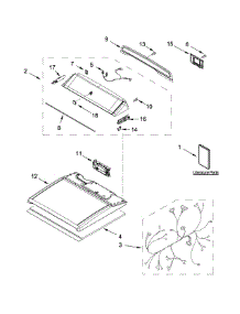 Top And Console Parts parts for Kenmore Dryer 110.78133410 (11078133410, 110 78133410) from AppliancePartsPros.com