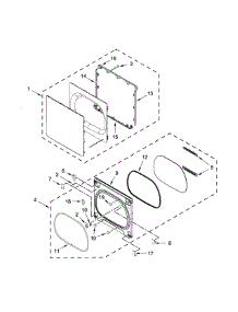 Door Parts parts for Kenmore Dryer 110.78133412 (11078133412, 110 78133412) from AppliancePartsPros.com