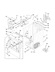 Cabinet Parts parts for Kenmore Dryer 110.78133412 (11078133412, 110 78133412) from AppliancePartsPros.com