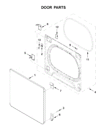 Door Parts parts for Kenmore Dryer 110.78133414 (11078133414, 110 78133414) from AppliancePartsPros.com