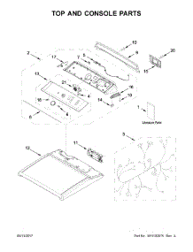 Top And Console Parts parts for Kenmore Dryer 110.78133414 (11078133414, 110 78133414) from AppliancePartsPros.com