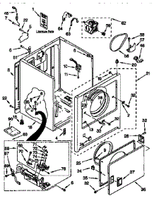 Cabinet parts for Kenmore Dryer 110.78202790 (11078202790, 110 78202790) from AppliancePartsPros.com