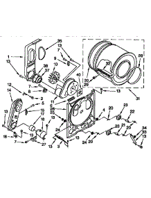 Bulkhead parts for Kenmore Dryer 110.78202794 (11078202794, 110 78202794) from AppliancePartsPros.com