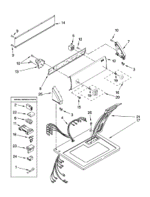 Top And Console Parts parts for Kenmore Dryer 110.78332700 (11078332700, 110 78332700) from AppliancePartsPros.com