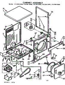 Cabinet Assembly parts for Kenmore Dryer 110.78413600 (11078413600, 110 78413600) from AppliancePartsPros.com