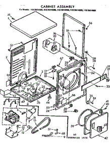 Cabinet Assembly parts for Kenmore Dryer 110.78414100 (11078414100, 110 78414100) from AppliancePartsPros.com