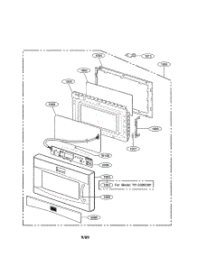 Door And Controller Parts parts for Kenmore Microwave 721.63999301 (72163999301, 721 63999301) from AppliancePartsPros.com