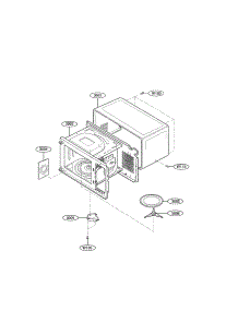 Oven Cavity Parts parts for Kenmore Microwave 721.63999303 (72163999303, 721 63999303) from AppliancePartsPros.com