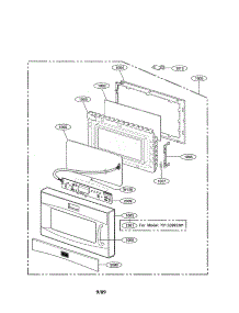 Door And Controller Parts parts for Kenmore Microwave 721.63999303 (72163999303, 721 63999303) from AppliancePartsPros.com