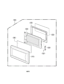 Door Parts parts for Kenmore Microwave 721.64002301 (72164002301, 721 64002301) from AppliancePartsPros.com