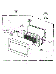 Door Parts parts for Kenmore Microwave 721.64282301 (72164282301, 721 64282301) from AppliancePartsPros.com