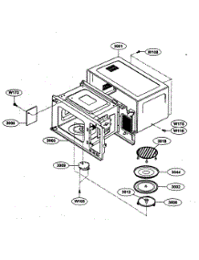 Oven Cavity Parts parts for Kenmore Microwave 721.64289300 (72164289300, 721 64289300) from AppliancePartsPros.com