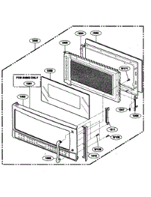 Door Assy parts for Kenmore Microwave 721.64664300 (72164664300, 721 64664300) from AppliancePartsPros.com